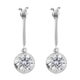Lustro Stella Platinum Overlay Sterling Silver Full Hoop Earrings (with Clasp) Made with Finest CZ 4