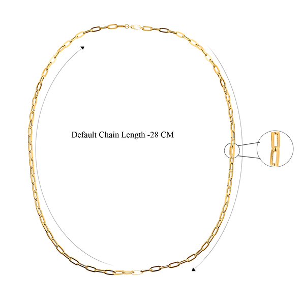 Hatton Garden Close Out - 9K Yellow Gold Paper Link Necklace (Size - 20) with Lobster Clasp, Gold Wt. 9.00 Gms