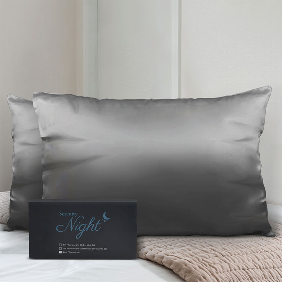 silk pillowcase grey