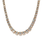 Lustro Stella - 14K Gold Overlay Sterling Silver Necklace  (Size 18) Made with Finest CZ 33.70 Ct, S