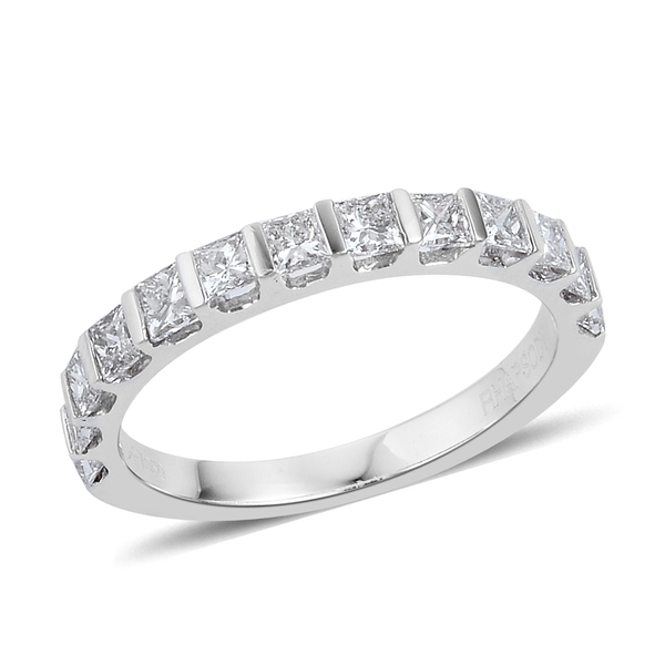 Limited Available - RHAPSODY 950 Platinum IGI Certified Diamond (Princess Cut) (VS/F) Ring 1.000 Ct.