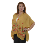 Tamsy Floral Embroidery Kimono (One Size) - Yellow