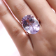 Rose De France Amethyst Solitaire Ring in Rose Gold Overlay Sterling Silver 17.41 Ct.