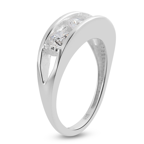 Simulated Diamond Ring in Sterling Silver