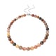 Multi Rutilated Quartz Beads Necklace Adjustable (Size - 23) in Rhodium Overlay Sterling Silver 492.