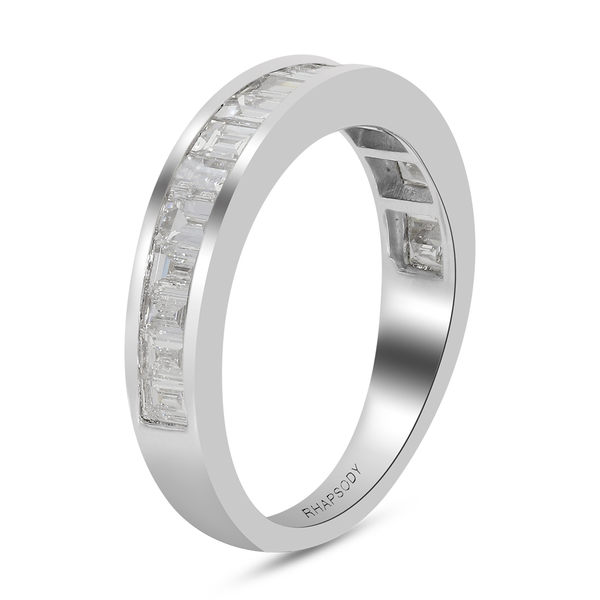 RHAPSODY 950 Platinum IGI Certified Diamond (VS-E-F) Half Eternity Ring 1.00 Ct.
