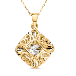 Yellow Gold Overlay Sterling Silver Pendant With Chain (Size 20)