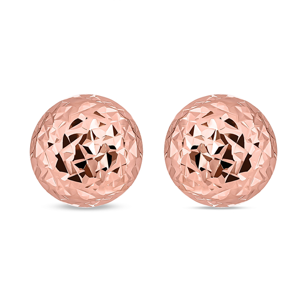 9K Rose Gold Stud Earrings (With Push Back)