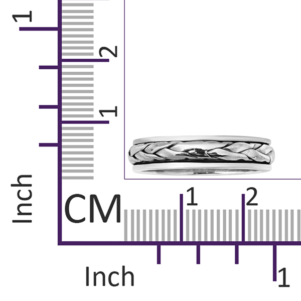 Sterling Silver Band Ring, Silver wt 3.40 Gms