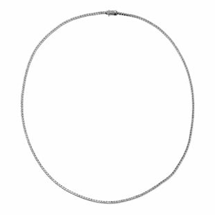 NY Close Out - 14K White Gold Diamond (I1-I2/G-H) Tennis Necklace (Size 18) 4.00 Ct, Gold Wt. 9.24 G