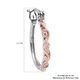 MP - Rose Gold and Platinum Overlay Sterling Silver Hoop Earrings (with Clasp)