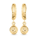 Hatton Garden Close Out Deal- 9K Yellow Gold Diamond Cut Hoop Earrings