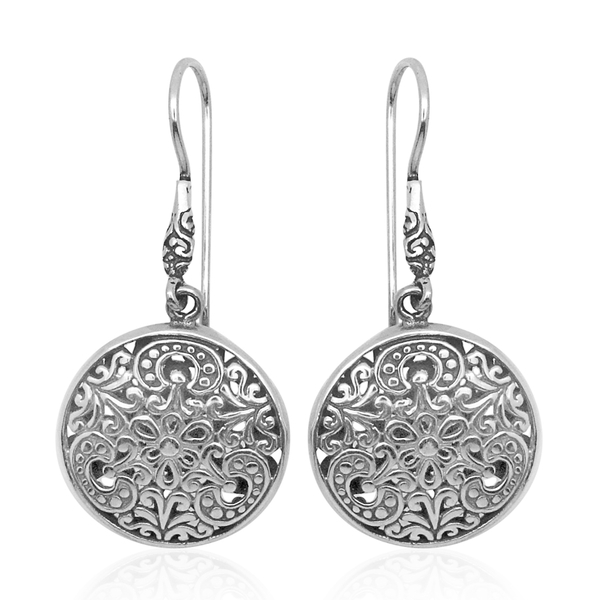 Royal Bali Collection Sterling Silver Hook Earrings, Silver wt 7.03 Gms.
