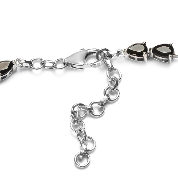Elite Shungite Lariat Necklace (Size 18 with 2 inch Extender) in Platinum Overlay Sterling Silver 14.00 Ct, Silver wt 22.89 Gms