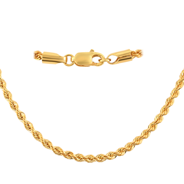 Hatton Garden Close Out Deal - 22K Yellow Gold Rope Necklace (Size - 20) with Lobster Clasp, Gold Wt