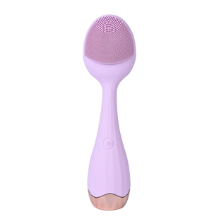 Waterproof Silicone Facial Cleansing Brush - Lilac(With 4 Speeds & USB Charger)