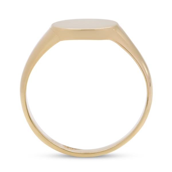 Personalised Engravable 9ct small round signet ring