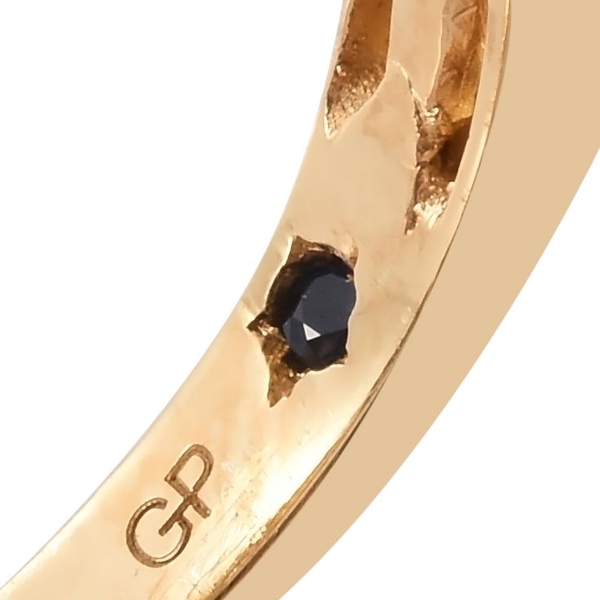 GP Peacock Quartz (Ovl), Rhodolite Garnet, Tanzanite and Kanchanaburi Blue Sapphire Ring in 14K Gold Overlay Sterling Silver 14.510 Ct.