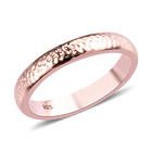 Rose Gold Overlay Sterling Silver Ring (Size U)