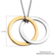 Yellow Gold and Platinum Overlay Sterling Silver Pendant With Chain (Size 20)
