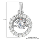 Lustro Stella Platinum Overlay Sterling Silver Pendant Made with Finest CZ 2.49 Ct.