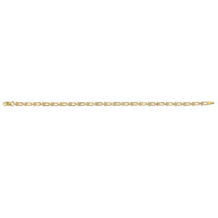 9K Yellow Gold Link Bracelet (Size - 7.5) With Lobster Clasp