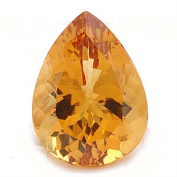 Citrine Pear 20x15 Faceted 3A  13.20 Ct.