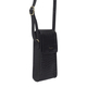 ASSOTS LONDON Tracy 100% Genuine Leather Croc Pattern Mobile Crossbody Bag with Shoulder Strap (Size 20x10x4 Cm) - Black