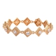 Lustro Stella 14K Gold Overlay Sterling Silver Bracelet (Size 7.5) Made with Finest CZ 10.22 Ct, Sil