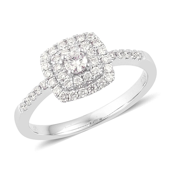 ILIANA 18K W Gold IGI Certified Diamond 0.50 Ct. (SI/ G-H) Engagement Ring