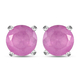 Pink Sapphire Stud Earrings (With Push Back) in Sterling Silver 1.48 Ct.