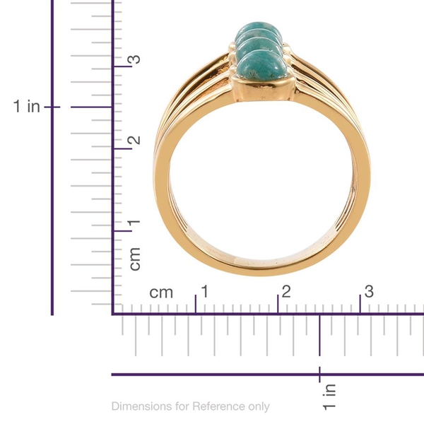 Amazonite (Rnd) Ring in ION Plated 18K Yellow Gold Bond 2.500 Ct.