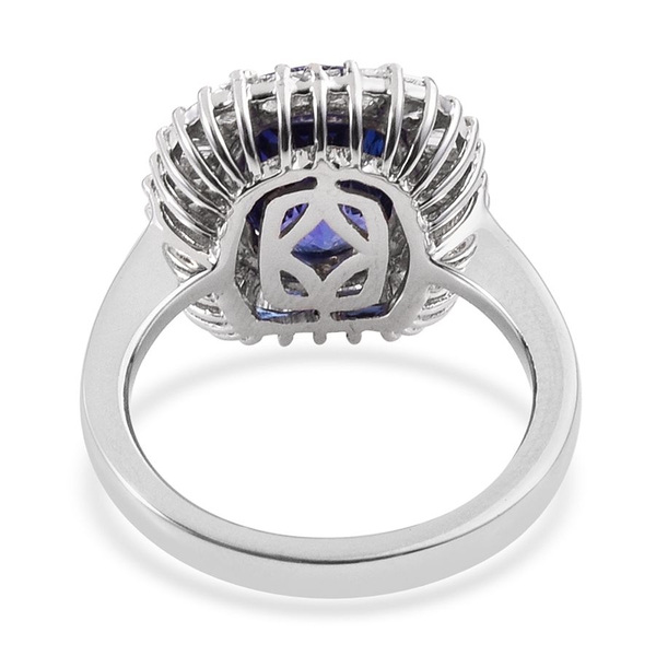 RHAPSODY 950 Platinum AAAA Tanzanite (Cush 4.35 Ct), Diamond Ring 5.500 Ct.