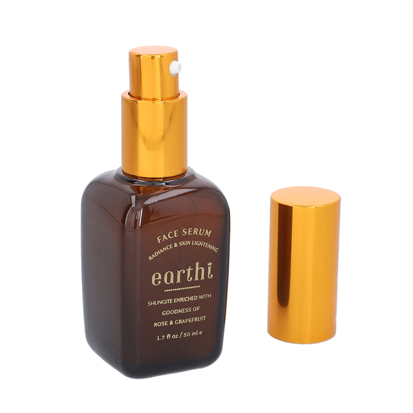 Shungite Enriched Earthi Rose and Grapefruit Facial Serum with complementary Grapeseed and Saffron Hydrating cream(50ml+50ml)