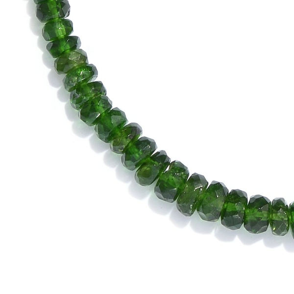 AAA Rare Chrome Diopside (Rnd) Necklace (Size 18) in Platinum Overlay Sterling Silver 46.350 Ct.