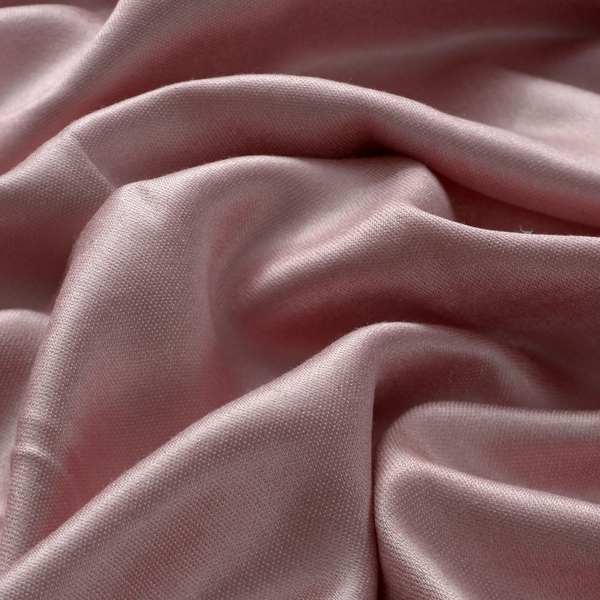 Pink and Cream Colour Reversible Scarf (Size 195x75 Cm)