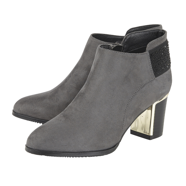 Lotus Beth Heeled Ankle Boots- Grey