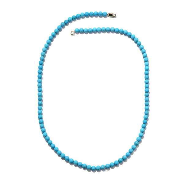 ILIANA 18K Y Gold Arizona Sleeping Beauty Turquoise Necklace (Size 20) 77.400 Ct.