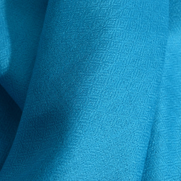 100% Cashmere Wool Light Turquoise Colour Shawl (Size 200x70 Cm)