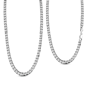 Hatton Garden Close Out - Sterling Silver Curb Necklace (Size - 20) With Lobster Clasp, Silver Wt. 3