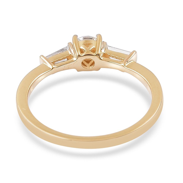 ILIANA 18K Yellow Gold IGI Certified 0.50 Carat Diamond Ring SI G-H