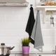 Set of 10 - 100% Cotton Check Pattern Kitchen Towel (Size 66x45 Cm) - Black