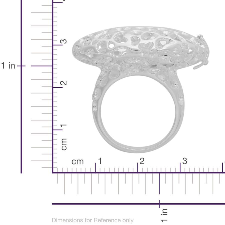 RACHEL GALLEY Sterling Silver Charmed Pebble Locket Ring, Silver wt 10.33 Gms.