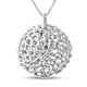 RACHEL GALLEY Rhodium Overlay Sterling Silver Pendant with Chain (Size 18/24/30), Silver Wt. 21.82 G
