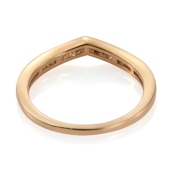 Diamond (Bgt) Wishbone Ring in 14K Gold Overlay Sterling Silver 0.250 Ct.