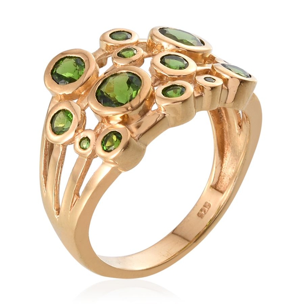 Chrome Diopside (Rnd) Ring in 14K Gold Overlay Sterling Silver 2.750 Ct.