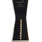 Eternity White Crystal Tennis Bracelet (Size 7.25) in Gold Tone