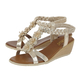Lotus Aiana Wedge Sandals (Size 3) - Gold