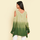 TAMSY 100% Viscose Ombre Pattern Top (Size L, 16-18) - Green