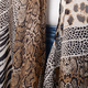 Animal Print Sleeveless Kimono in Brown and Beige (Size 43x90cm)